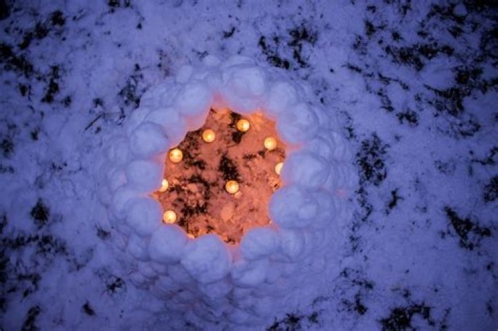 Building a traditional Swedish snölykta (snow lantern)