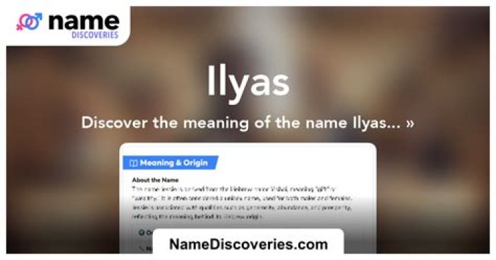 Last name ILYAS: origin and meaning